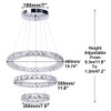 Dixun LED Chandeliers Modern Ceiling Light Fixture 3 Rings Adjustable