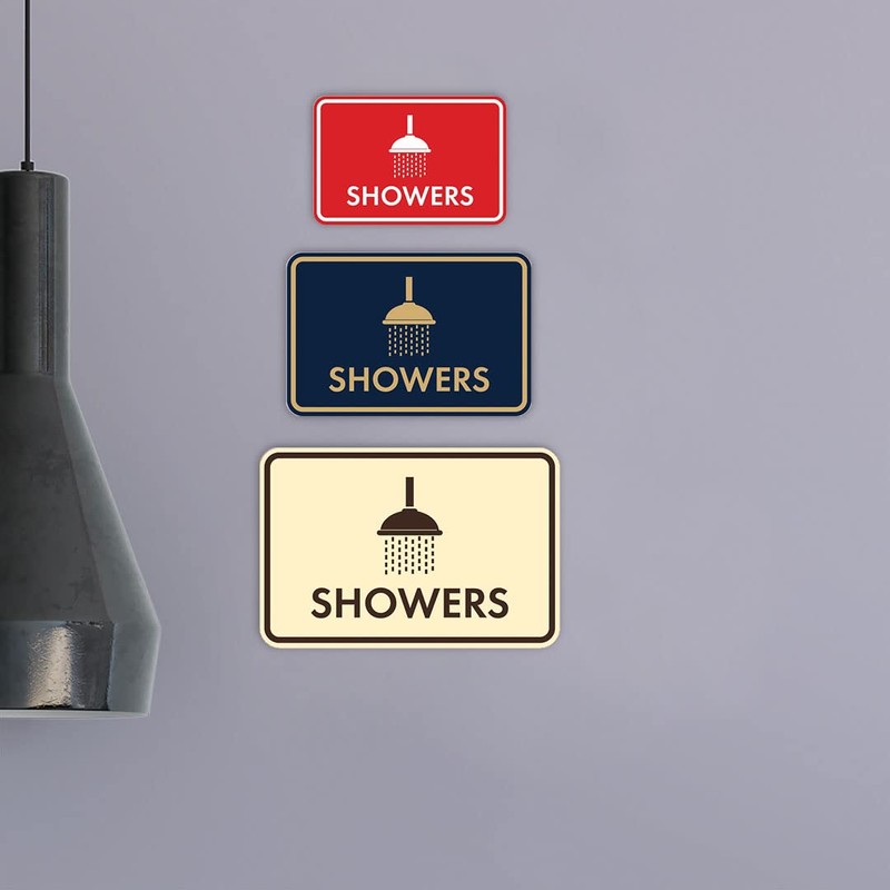 Classic Framed Showers Sign (Black) - Large