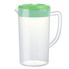 0.66 Gallon/2.5 Litre Plastic Pitcher with Lid BPA-FREE Eco-Friendly Carafes Mix Drinks Water Jug for Hot/Cold Lemonade Juice Beverage Jar Ice Tea Kettle (Dark Green, 81oz)