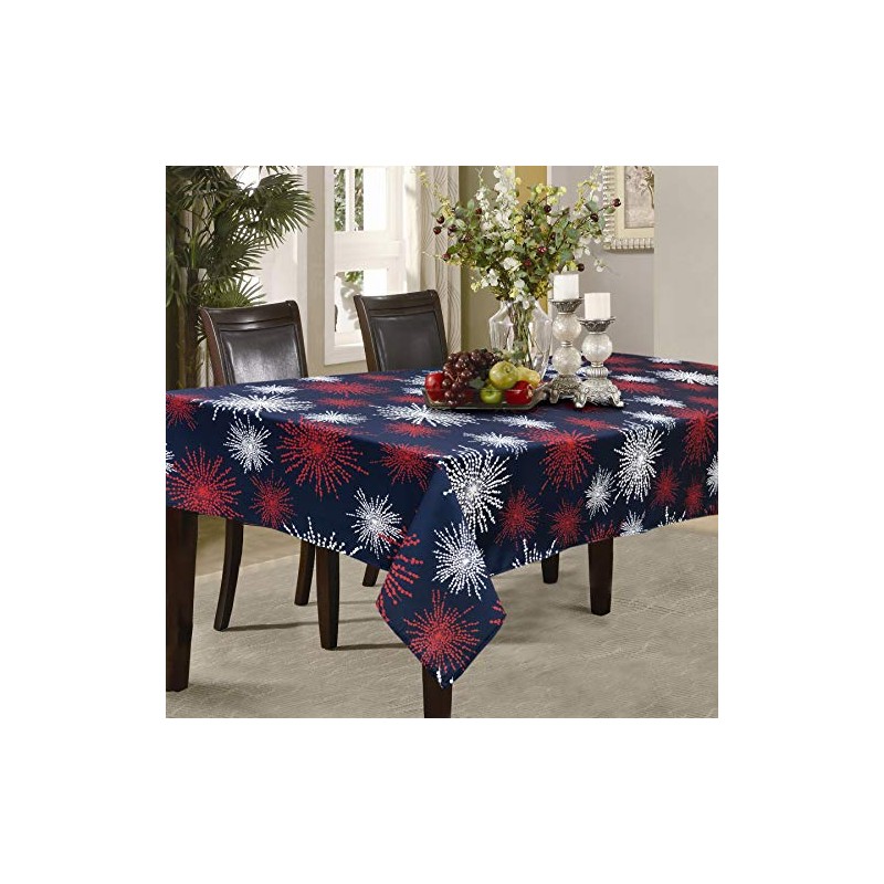 CAIT CHAPMAN HOME COLLECTION Red White Blue Celebration Fireworks Easy-Care