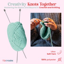 3 Pack Velvet Yarn for Crocheting - Chenille Yarn, 132 Yards Amigurumi Yarn, Fluffy Yarn, Plush Yarn, Baby Blanket Yarn for Crocheting, Size 6