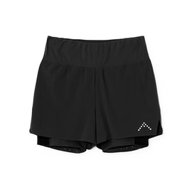 Rab Women's Talus 2-in-1 Shorts - Quick-Drying Shorts with Built-in Liner for Trail Running & Hiking - Ebony - 12
