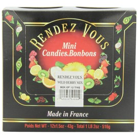Rendez Vous, French Mini Candies, Wild Berry, 1.5 oz (Pack of 12)