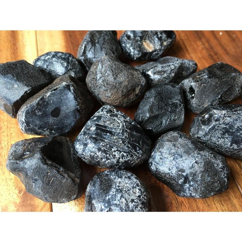New Moon Beginnings Raw Apache Tears - Black Obsidian Stone