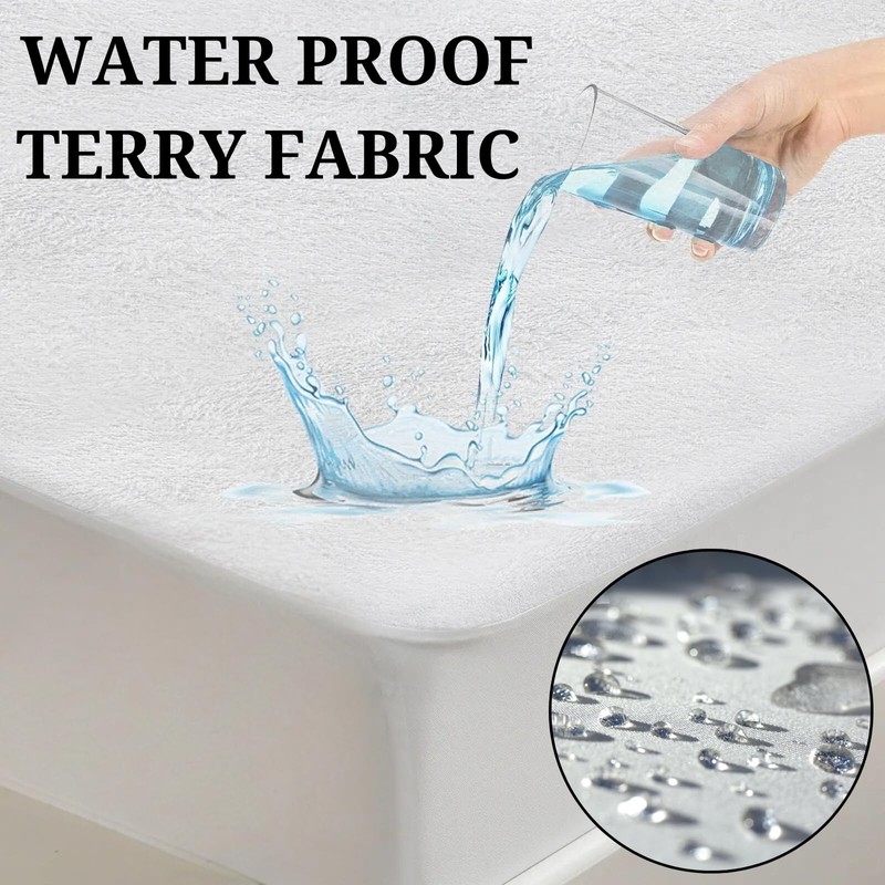 Dolce Vari Permium 100% Waterproof Terry Towel Mattress Protector Topper