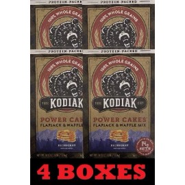 Kodiak Cakes 4x Kodiak Protein Power Cakes BLUEBERRY Flapjack & Waffle Mix 18oz - 4 BOXES