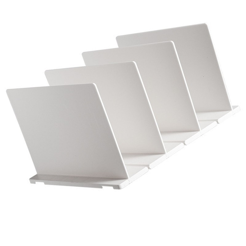 Shelf Divider White Sturdy Plastic Easy Assembly Adjustable Vertical Handbag