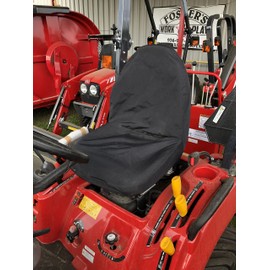 Durafit Seat Covers Compatible with Massey Ferguson Tractors with high Back seat with no armrests Black