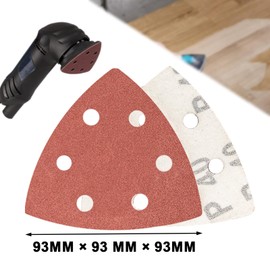 FEIHU Delta Sandpaper Triangle Sandpaper, Pack of 60 Sandpaper for Triangle Sanders, Velcro Sandpaper, 180 Grit, for Sanding Triangles 93 x 93 x 93 mm