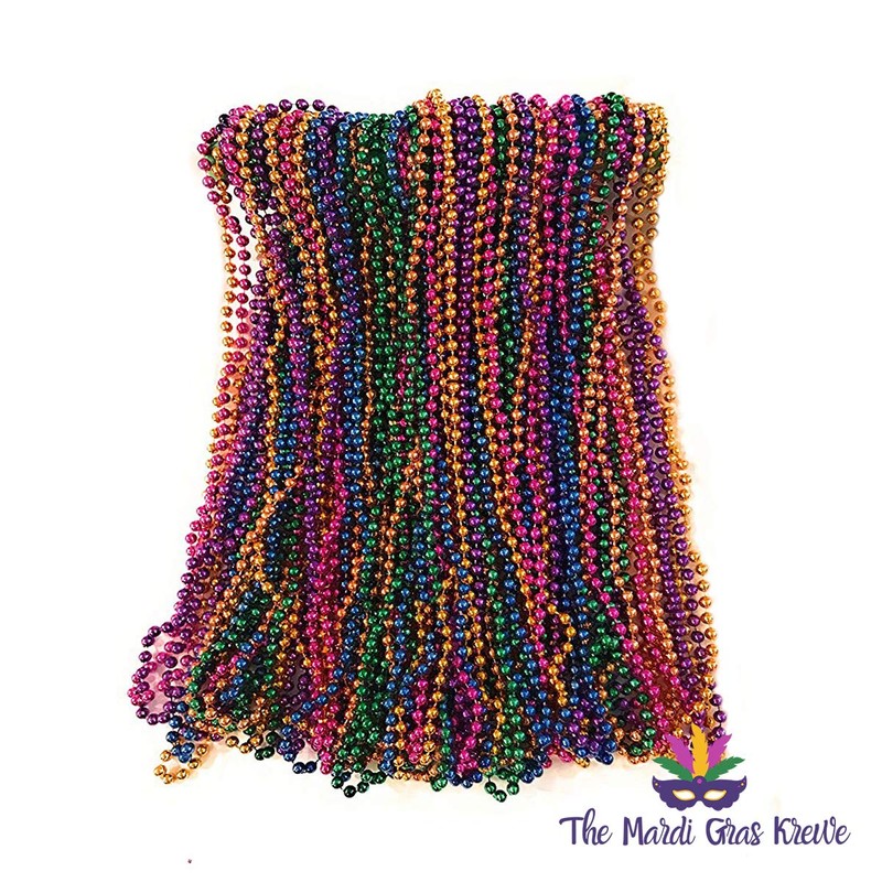 THE MARDI GRAS KREWE Beads Purple Green and Gold Necklaces