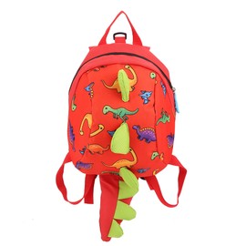 Dinosaur Backpack Kids Children Toddler Bag Cartoon Backpack for Preschool Boys Girls(Red)