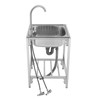 Single Basin Sink, 29.5Inch Height Kitchen Sink with Stand &
