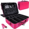 LACOPINE Portable Cosmetic Organizer with Shoulder Straps Multi Functional Cosmetic
