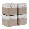 Mangata Canvas Cube Storage Boxes 25x25x25cm, Fabric Storage Basket for
