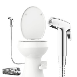 Terapaton RV Bidet Sprayer, RV Handheld Bidet with Water Hose & RV Fitting, Wall-Mount Toilet Sprayer for Motorhomes, Fifth Wheels, Trailers & Campers Toilet (Model 107)