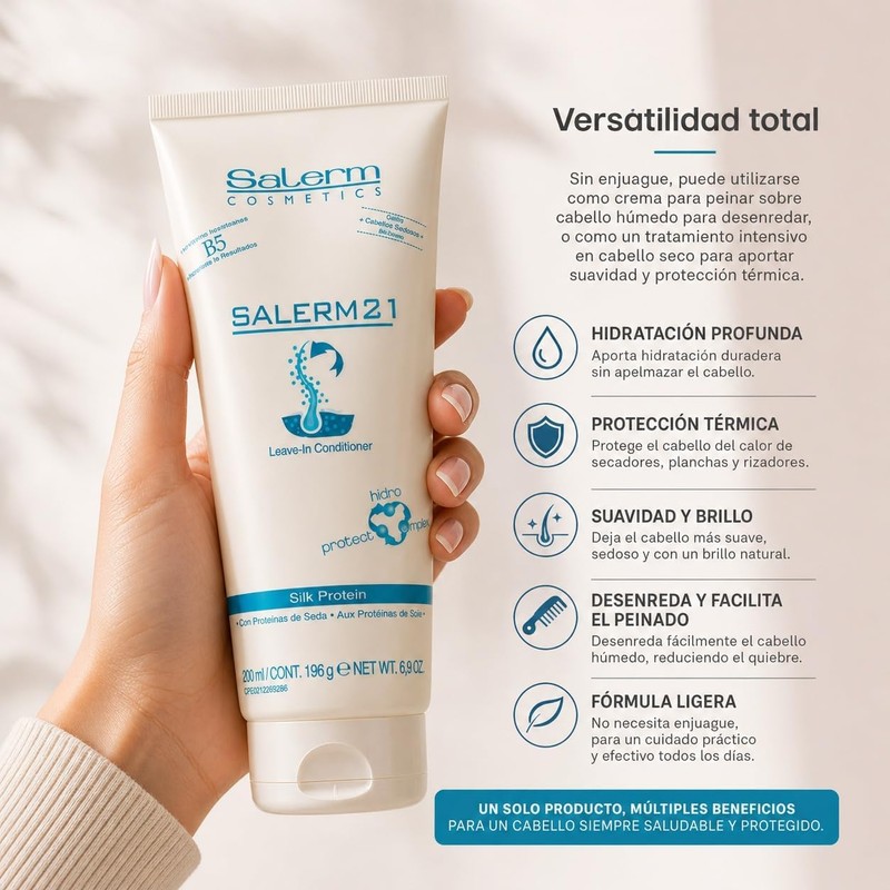 Salerm 21 Mascarilla Hidratante - Cabello Seco Y Maltratado -