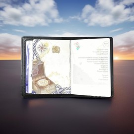 MOIRENTO UK Passport Holder, PU Leather Passport Cover with Union Jack, British Passport Case, Men, Women