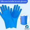 Pet Grooming Gloves-Heat Resistant Silicone Gloves with High Density Teeth
