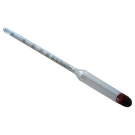 Dr. Richter Alkoholmeter 0-100 Vol% (ohne Thermometer) Qualitätsprodukt, geliefert in Schutzhülle aus lebensmittelechtem Hartplastik (100 ml), die gleichzeitig als Eintauchzylinder genutzt werden kann