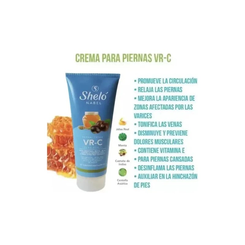 2 Pz Crema Para Piernas Vr-c Con Romero Y Jalea