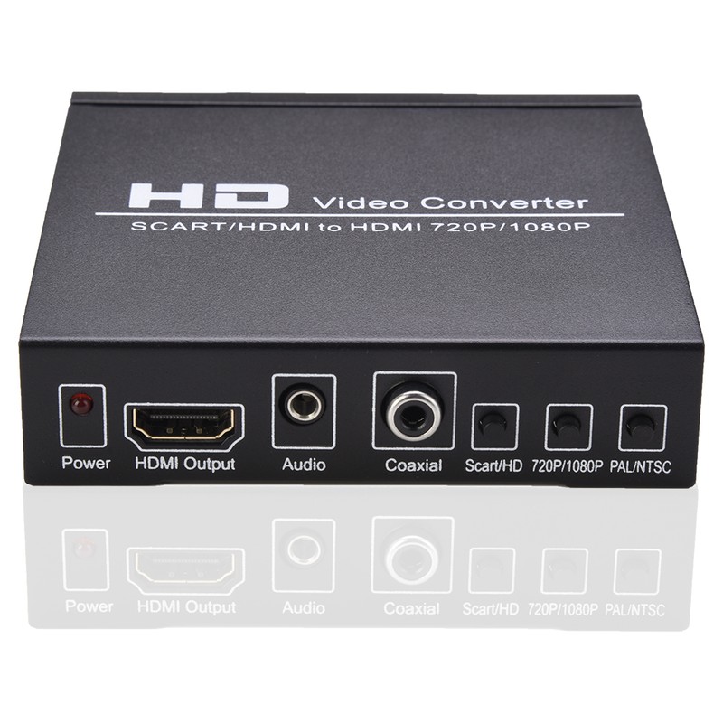 SCART/HD to HD Video Converter Support 720P/1080P Switch PAL/NTSC Switch