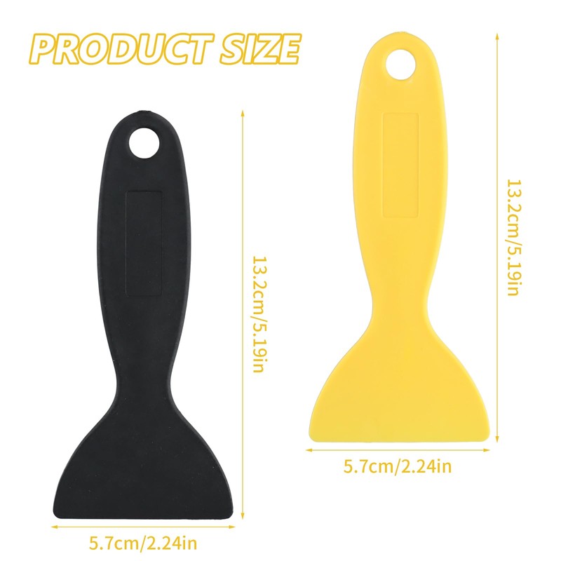 vesaneae 12 Piece Plastic Spatula Set, Paint Scrapers Tools, 3D