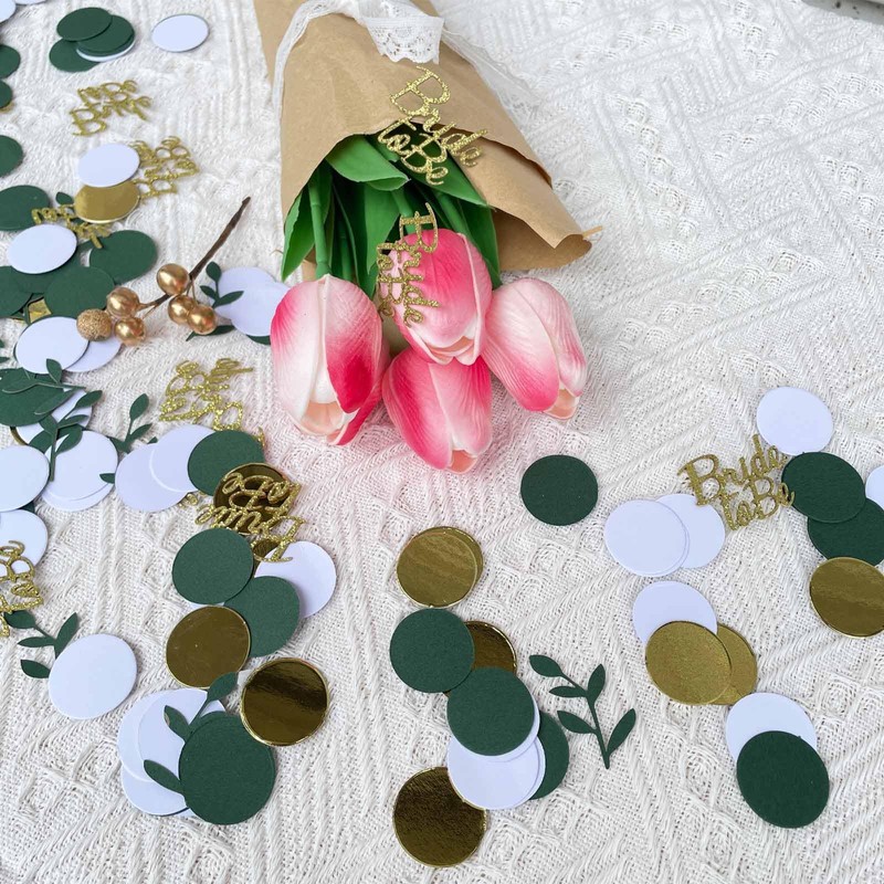 WEIKA, Gold Glitter Wedding Table Confetti, Bridal Shower Decorations, Bride