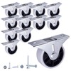 SKIR'CO 12 x 40mm Rubber Castors Furniture Castors Fixed Non
