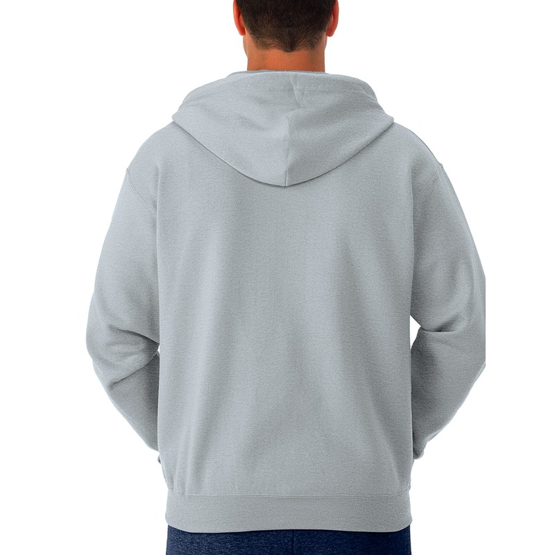 Jerzees -Men's NuBlend -Fleece -Sweatshirts & -Hoodies, Full Zip-Heather Grey,
