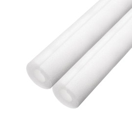 sourcing map 2pcs Pipe Insulation Foam Tube Split Pipe Lagging 30mm(1 3/16 Inch) ID 60mm OD 3ft Freeze Protection for Copper Pipe, White