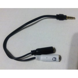 Unbranded/Generic Lot of 10 1x 1/8" 3.5mm TRRS Male Plug to 2x 1/8" 3.5mm Female (Headphone + Mic)