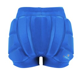 Kids Hip Butt Protection Pads Shorts, Youth Child 3D Tailbone Protective Padded Short Pants for Hockey Roller Skating Skateboarding Scooter Skiing Skating Snowboard (Blue, Small)