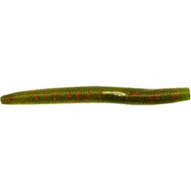 Gary Yamamoto 5" Senko Light Green Pumpkin with Small Red Flake 9-10-357