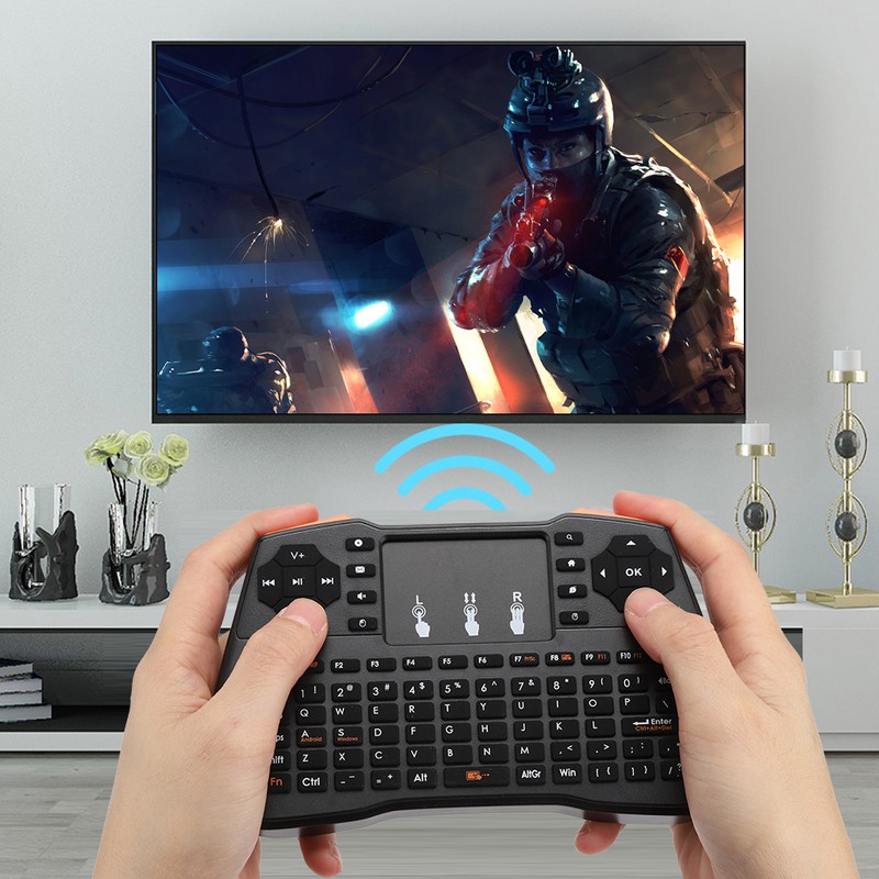 I8plus 2.4G Mini Wireless QWERTY Keyboard Multi Point Touchpad 3