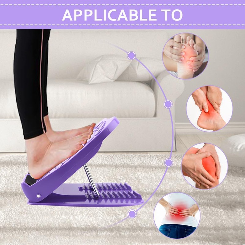 Slant Board Calf Stretcher Board, Plastic 10-Level Adjustable Incline Board
