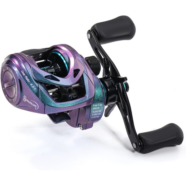 Sougayilang Baitcasting Fishing Reel,Low Profile and Light Weight Baitcaster Reel