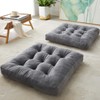 SM-XLHN Meditation Floor Cushions for Adults, 2-Pack Square Tufted Floor