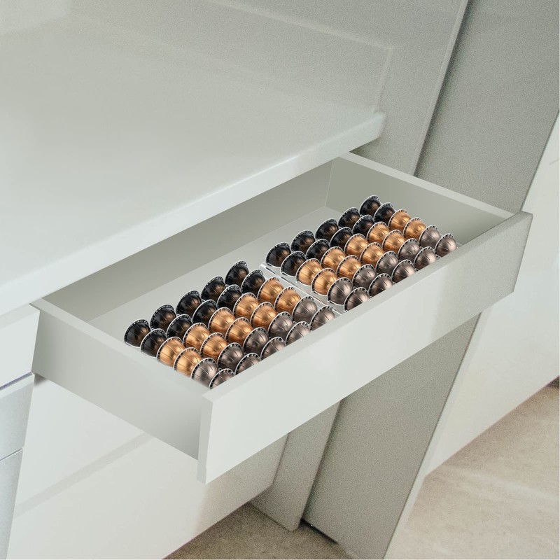Capsule Holder Under Drawer Storage Tray Coffee Capsule Holder For