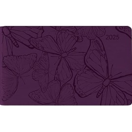 Alpha Edition - Ladytimer To Go Deluxe Purple 2025 Pocket Calendar, 15.3 x 8.7 cm, Calendar with 128 Pages, with Space for Notes, Monthly Overview, International Calendar