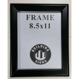 Buildingsigns.com Photo Frame Black 8.5x11 Inches Front Loading Quick Poster Change--REF24-