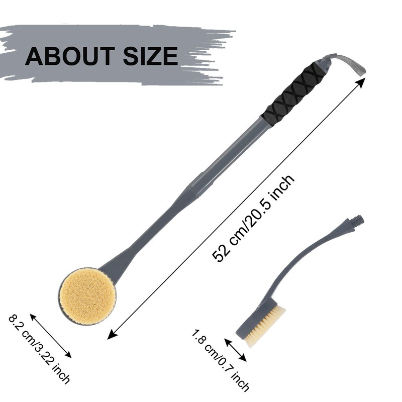 Back Scrubber for Shower,20.5" Long Handle Shower Brush for Body
