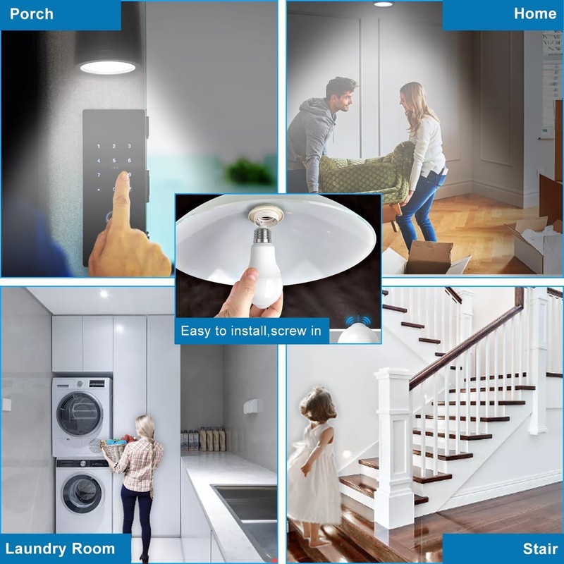 lanyue Motion Sensor Light Bulb,Motion Activated Light Bulb,Motion Bulb Indoor,Motion