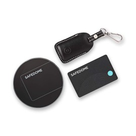 Safedome Combo - Charging Card and Premium Leather Key Finder with Charger