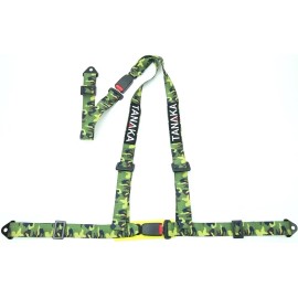 TANAKA 2 X TANAKA BUGGY SERIES UNIVERSAL CAMOUFLAGE 3 POINT BUCKLE SEAT BELT HARNESS