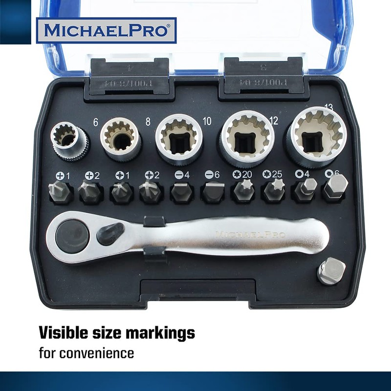 MichaelPro MP012006 1/4 Inch Mini High Torque Mini Ratchet Screwdriver