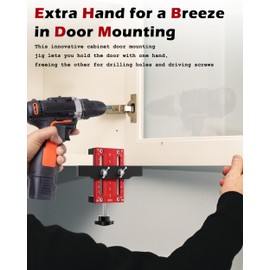 Faitio Cabinet Door Installation Positioner, Cabinet Door Mounting Jig for Easy Door Support and Alignment, Cabinet Installation Tool for Mount Hinges, Cabinet Hardware Hinge Jig Clamping Up to 2 3/8"