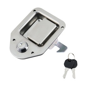 Nicerity Truck Tool Box with Keys T-Handle Latches Silver Stainless Steel Trailer Toolbox Locks Replacement for RV Campers UTV Trailer