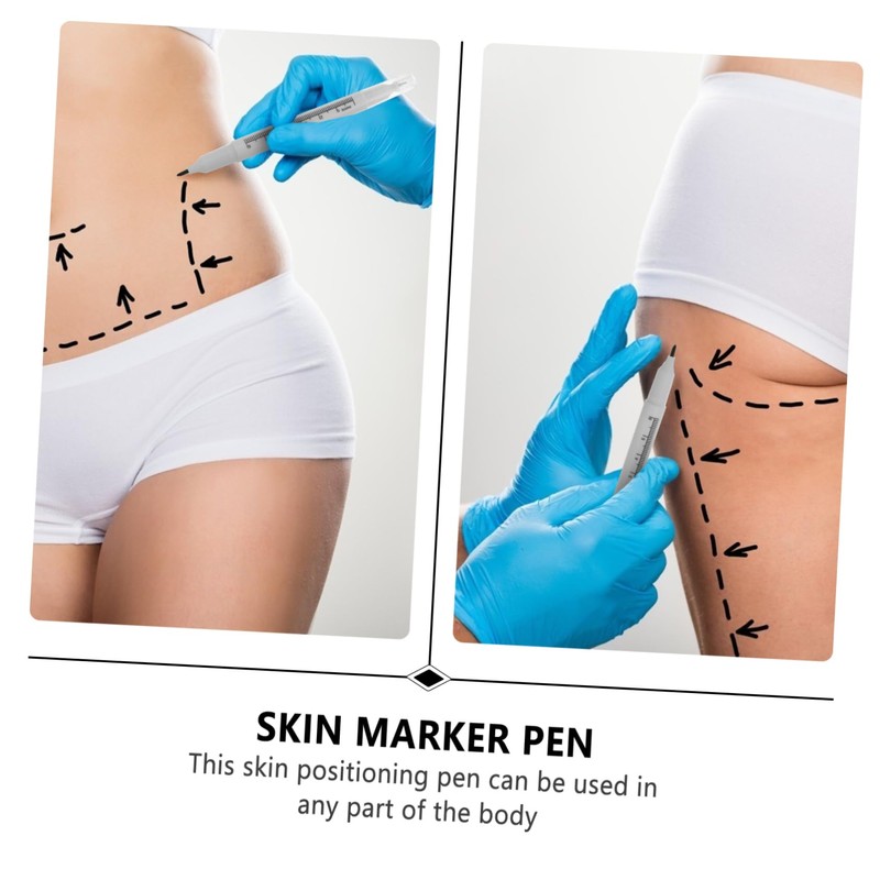 TEHAUX 2 Sets Eyebrow Pen Plastic Pen Tattooing Mapping Tool