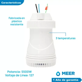 CNX Regadera Eléctrica De Baño De 3 Temperaturas