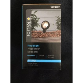 Portfolio 1-Light Black Low Voltage Incandescent Flood Light
